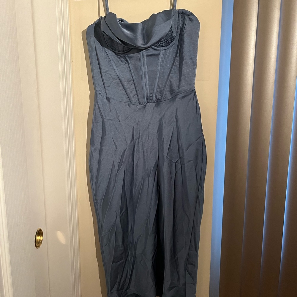 House Of CB Myrna Satin Corset Dress MIDI dress